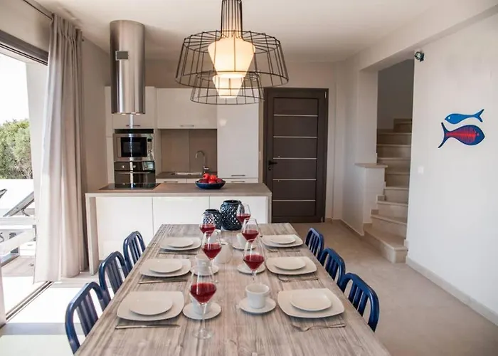 Villa New Blue With Private Pool At Trapezaki *
