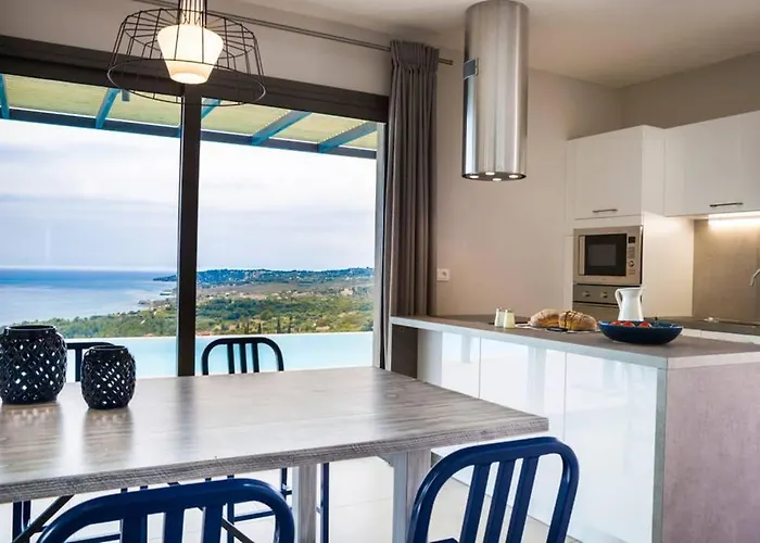 וילה New Blue With Private Pool At Trapezaki *