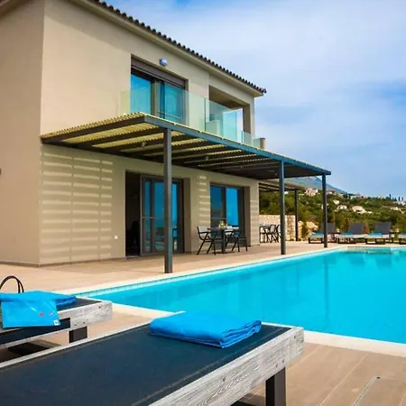 New Blue With Private Pool At Trapezaki Afrato