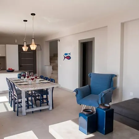 New Blue With Private Pool At Trapezaki Afrato